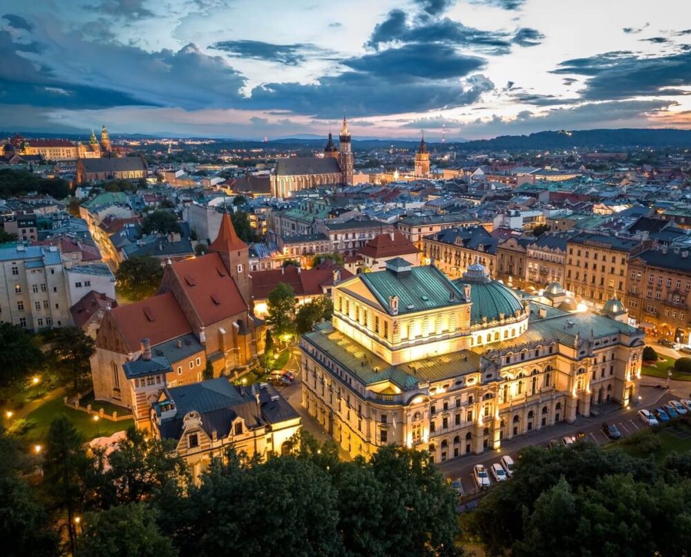 Noc Muzeów Kraków - panorama starego miasta