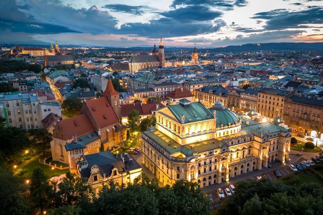 Noc Muzeów Kraków - panorama starego miasta