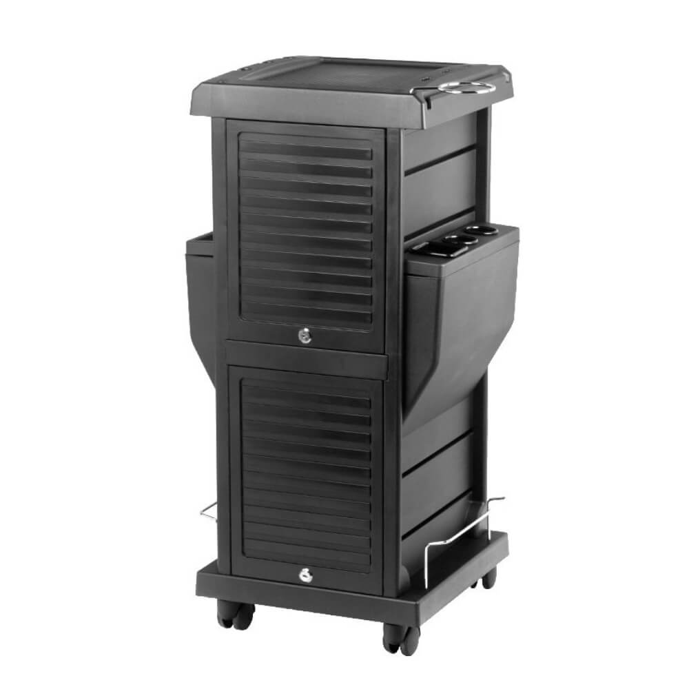 pomocnik fryzjerski na kółkach czarny