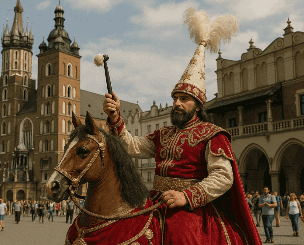 Lajkonik krakowski - parada na Rynku Głównym