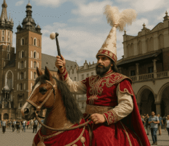 Lajkonik krakowski - parada na Rynku Głównym