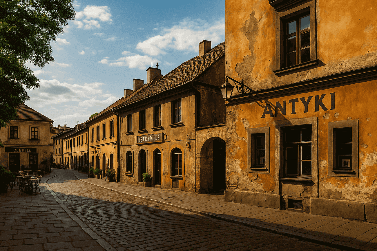 Kazimierz Kraków z widokiem na ulicę Szeroką