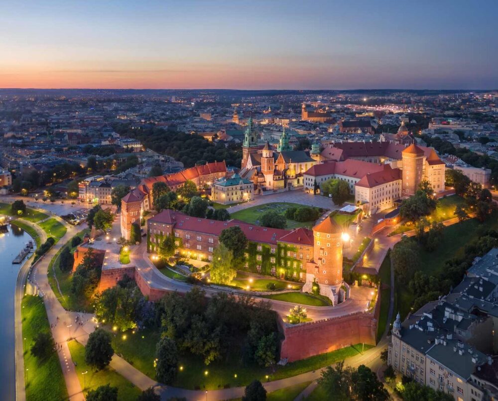 kraków - wysokość nad poziomem morza Wawelu