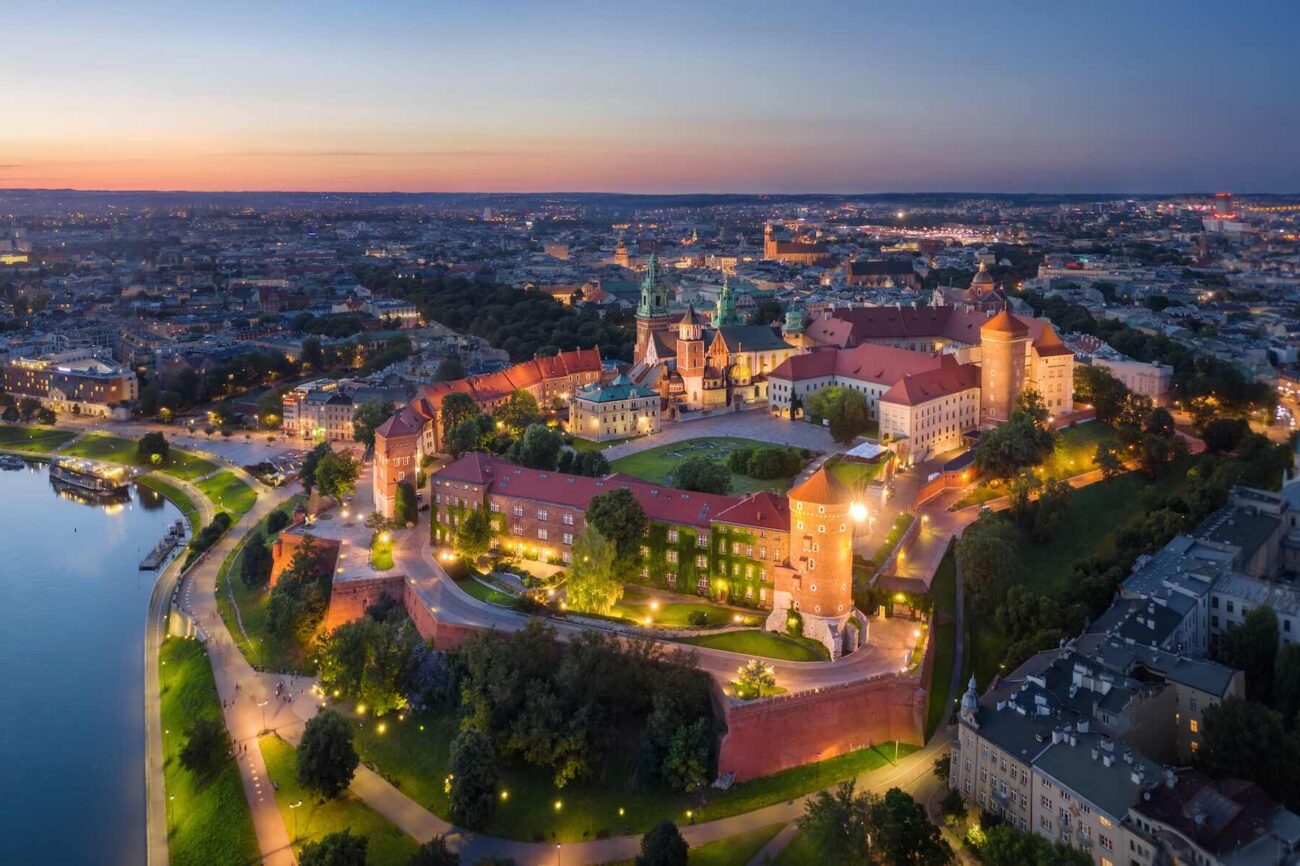 kraków - wysokość nad poziomem morza Wawelu