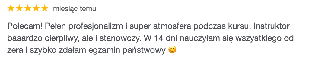 Pozytywna opinia o wczasach z prawem jazdy Wczasy z prawem jazdy – opinie o atmosferze i instruktorach