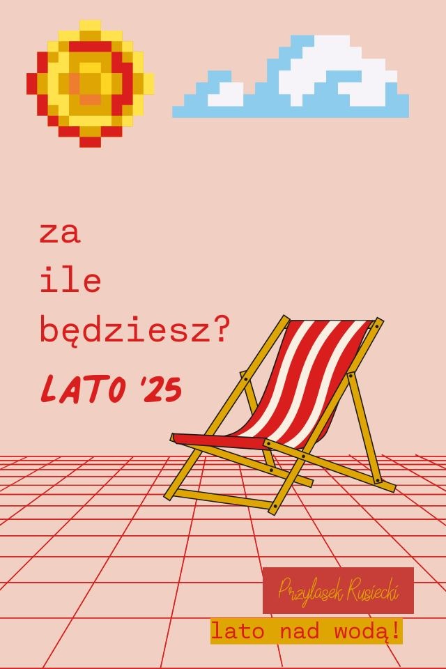 plakat promujący wakacje nad wodą 