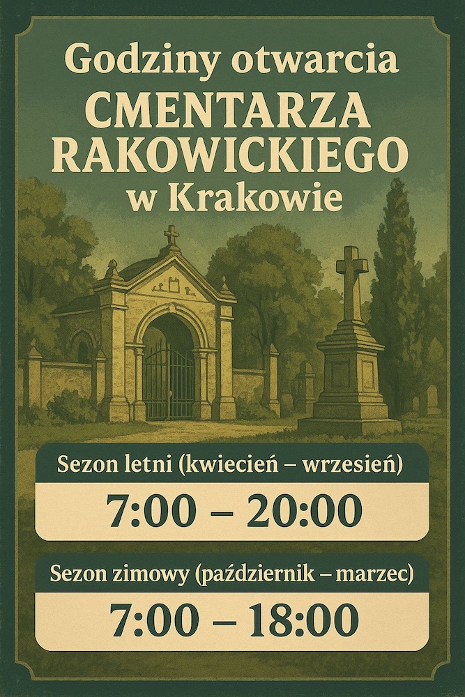 cmentarz rakowicki - godziny otwarcia latem i zimą cmentarz rakowicki - godziny otwarcia przez cały rok