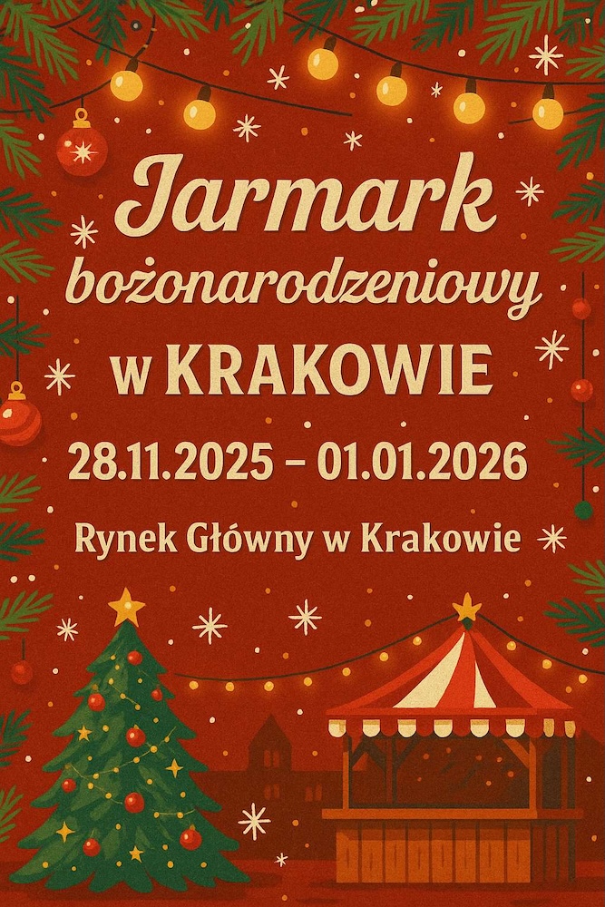 data i miejsce jarmarku bożonarodzeniowego w Krakowie kiedy i gdzie odbywa się jarmark bożonarodzeniowy w Krakowie