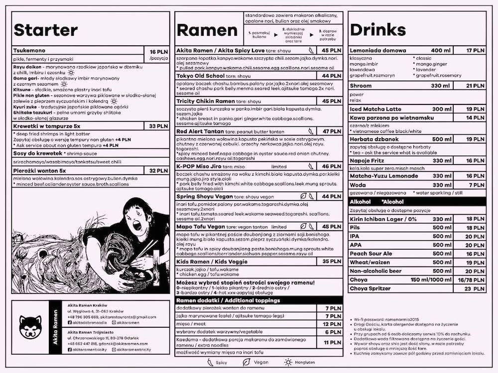 Akita Ramen jako najlepszy ramen w Krakowie 