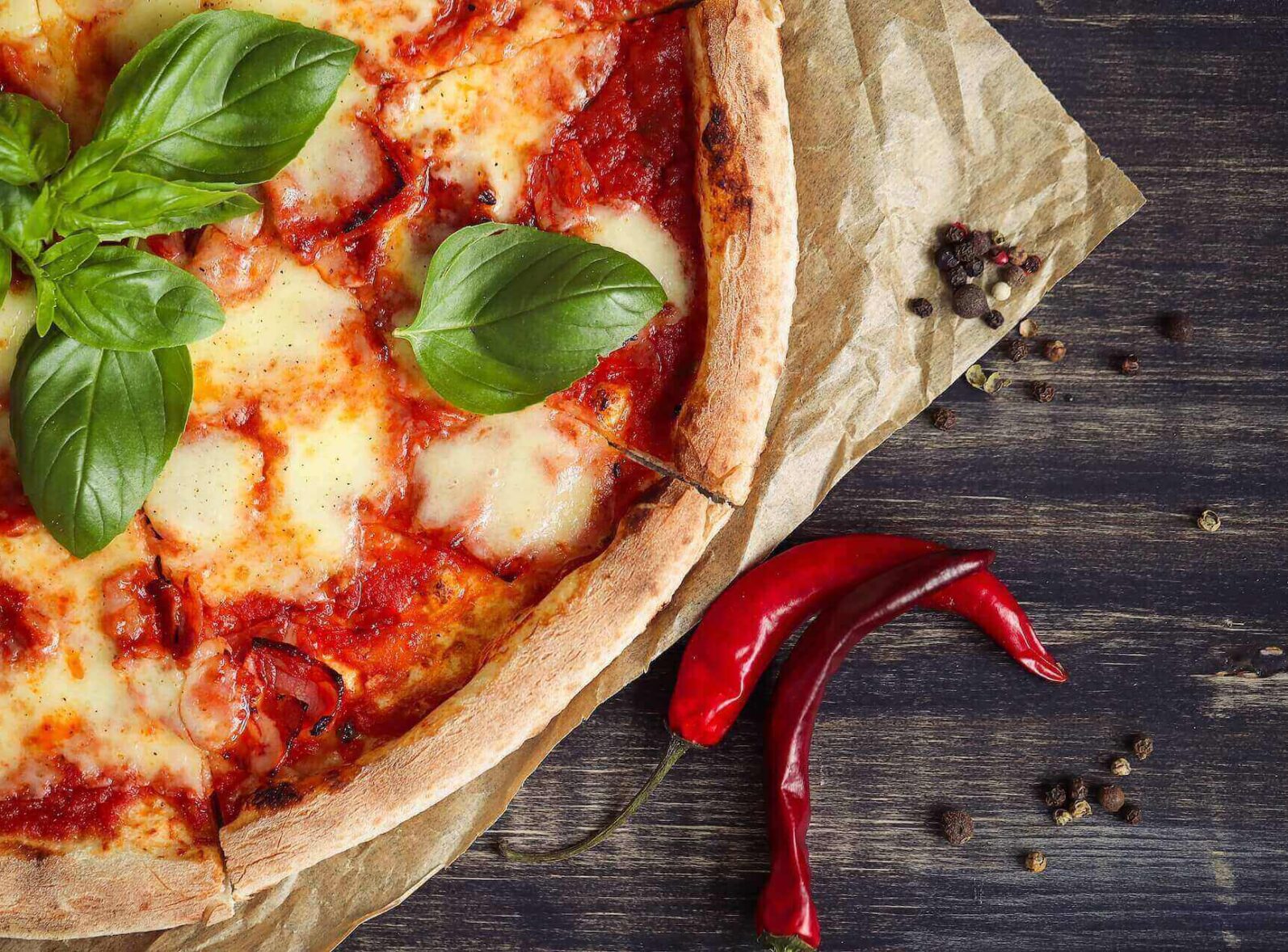 Najlepsza pizza w Krakowie z bazylią i mozzarellą