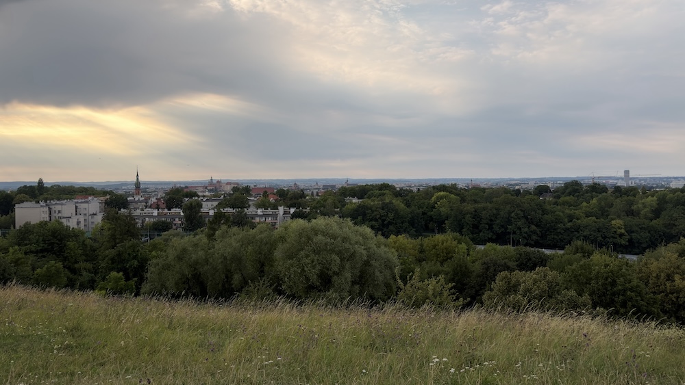 Kopiec Krakusa – panorama miasta Panorama Krakowa ze Wzgórza Lasoty